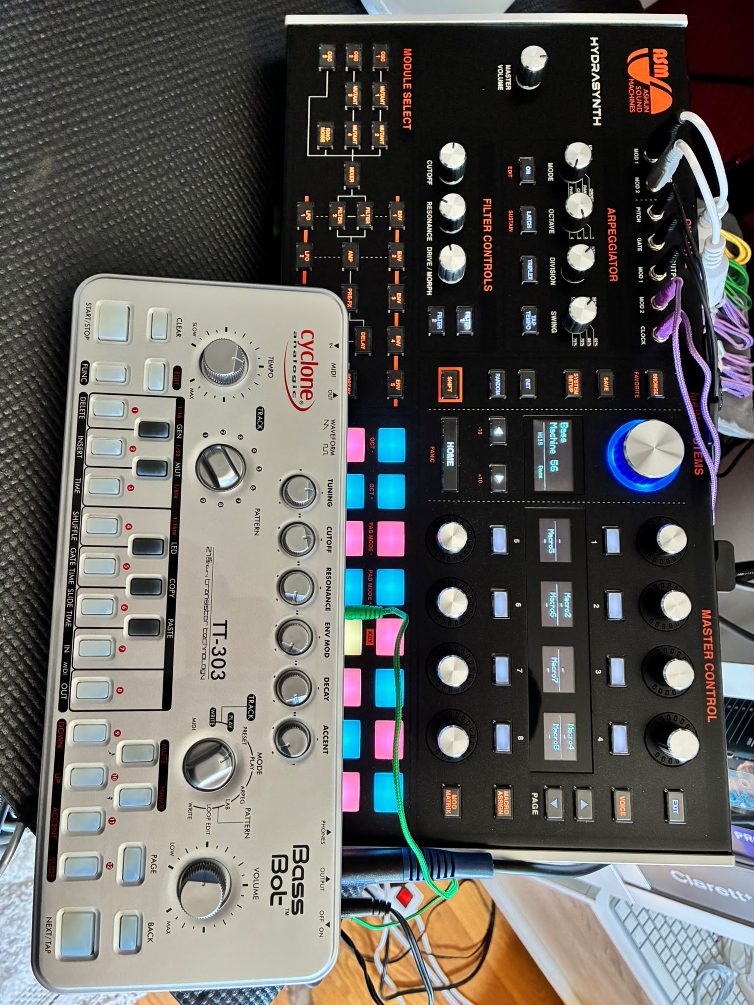 ASM Hydrasynth and Bassbot