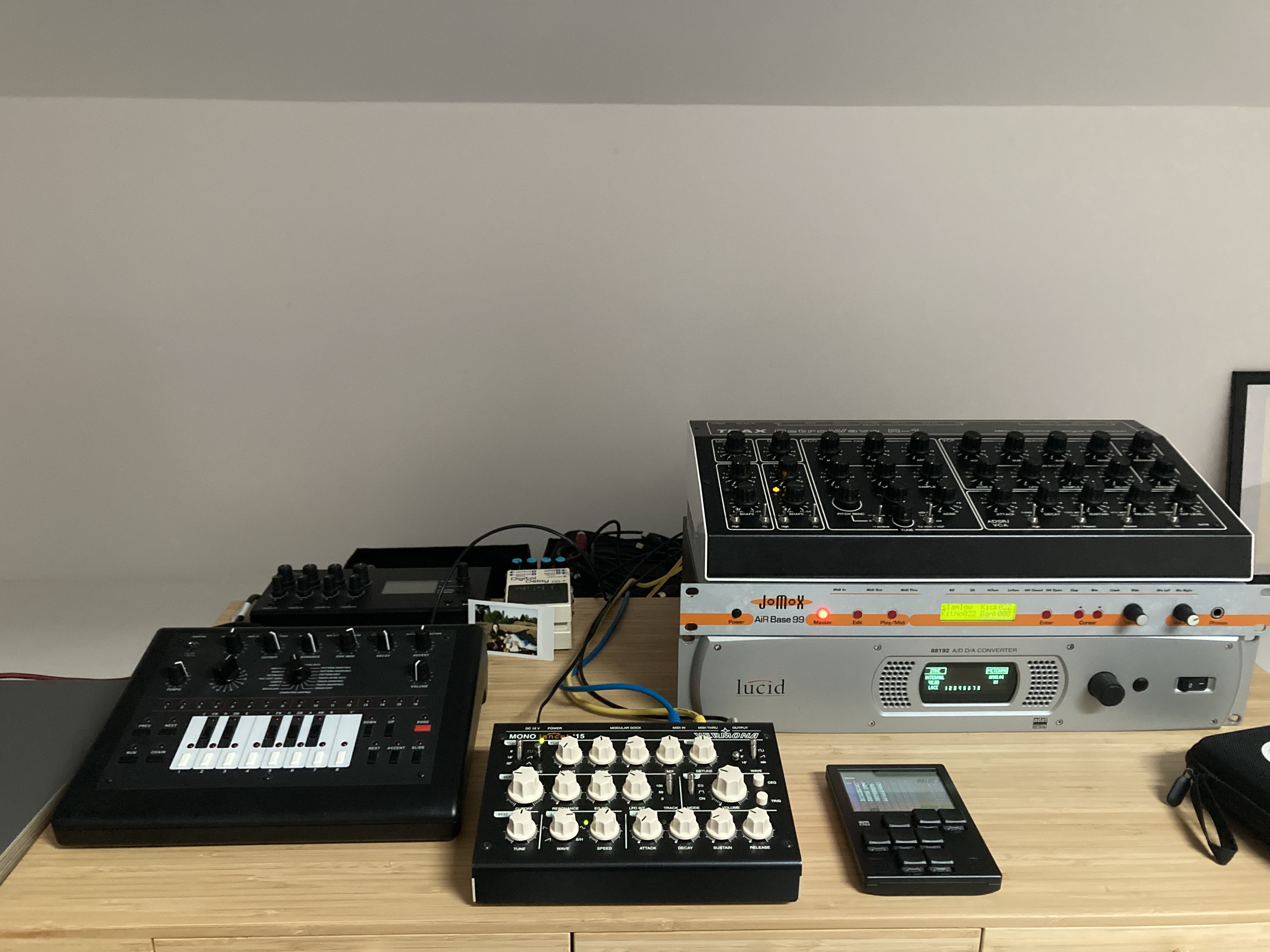 Synth section and drum engine