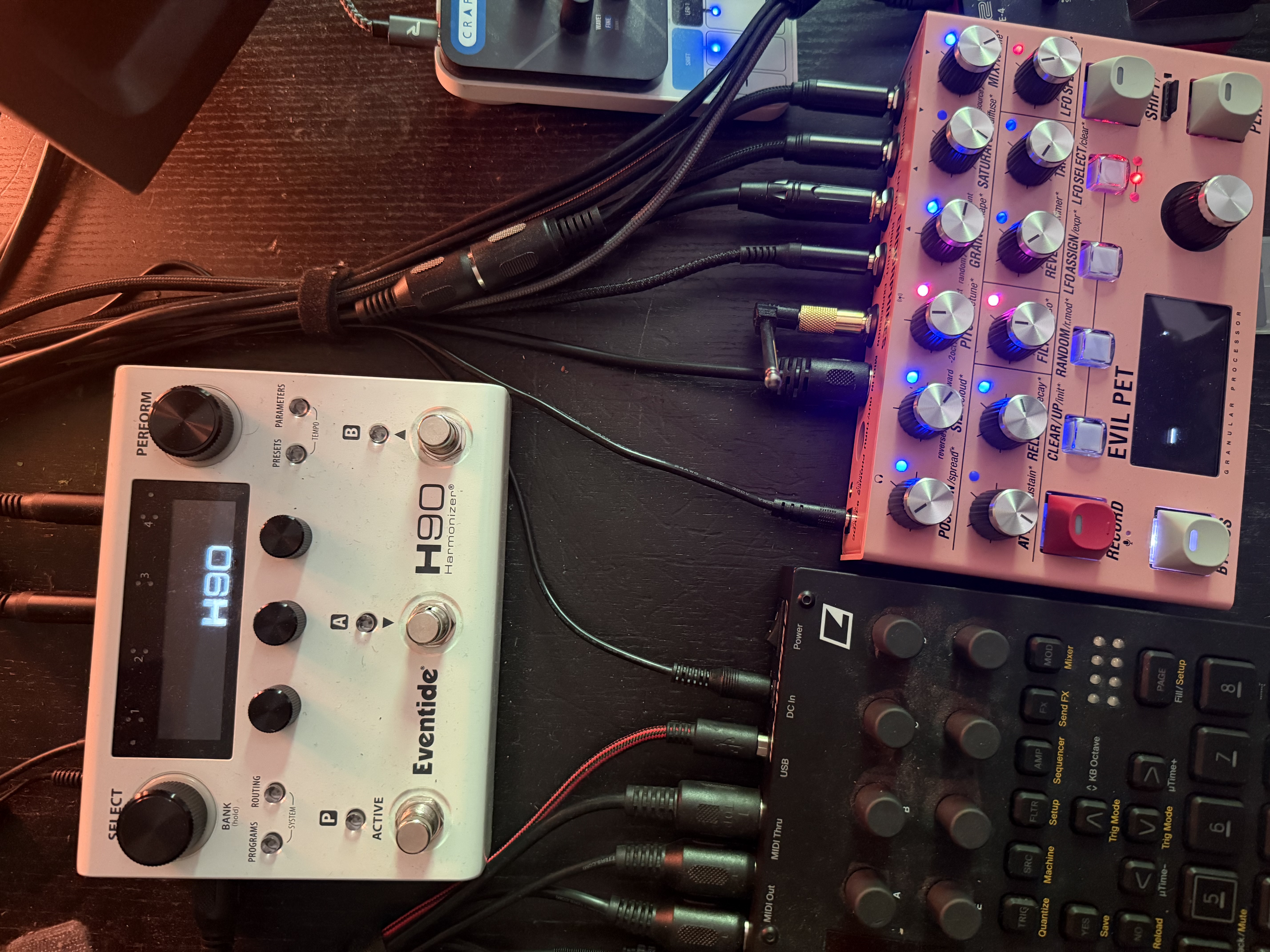 Titino synth and sequencing equipment detail